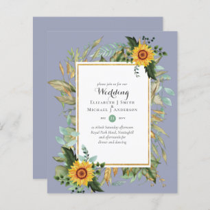 BUDGET Sunflowers Eucalyptus Greenery Wedding