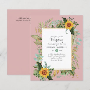 BUDGET Sunflowers Eucalyptus Greenery Wedding