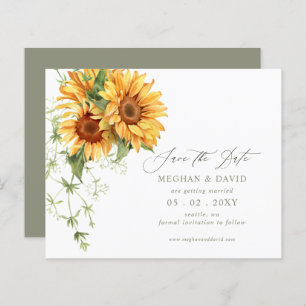 Budget Sunflowers Garden Save the Date