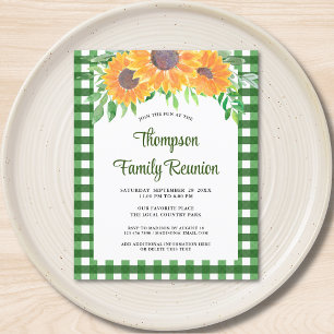 Budget Sunflowers Gingham Family Reunion