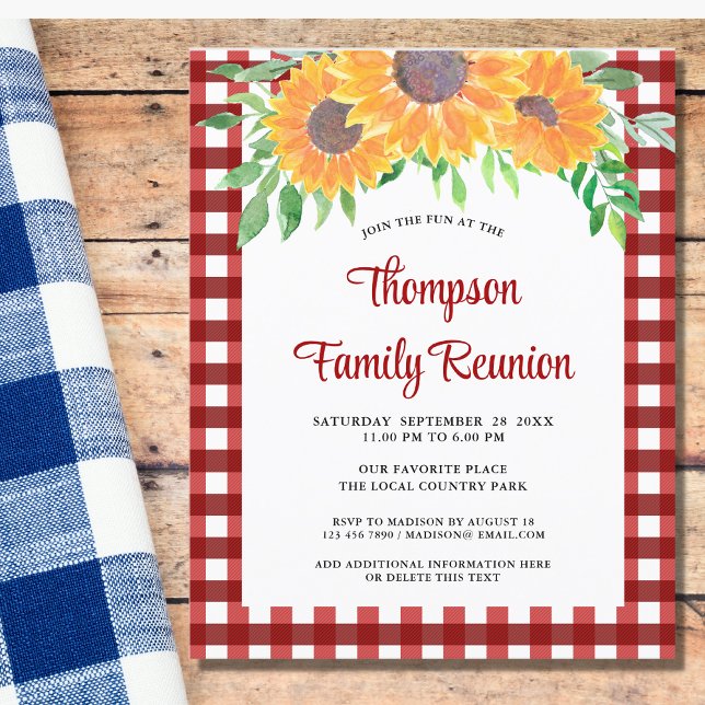 Budget Sunflowers Gingham Family Reunion (Creator Uploaded)