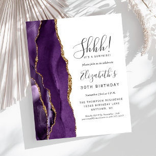 Budget Surprise 30th Birthday Party Purple Agate