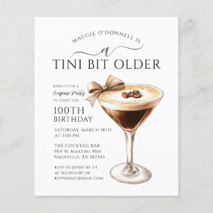 BUDGET SURPRISE PARTY Tini Bit Older Martini 100th