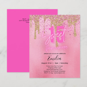 Budget Sweet 15 Pink Glitter Foil Quinceanera Glam