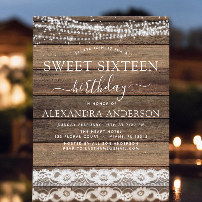 Budget Sweet 16 Birthday Rustic Farmhouse (Creator Uploaded)