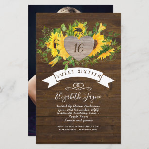 BUDGET Sweet 16, Sixteenth Birthday Floral Invite