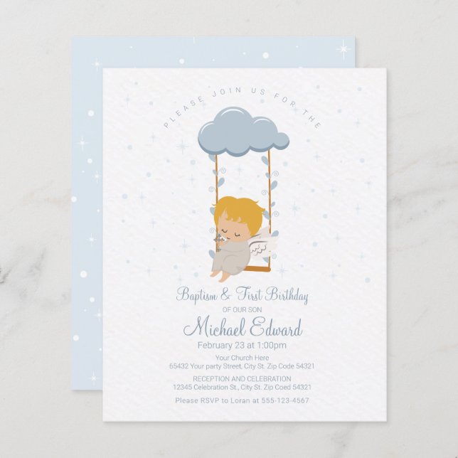 Budget Sweet Baby Angel Baptism (Front/Back)