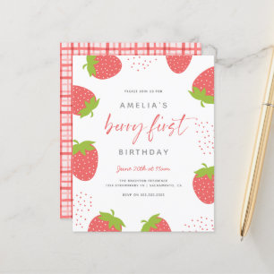 Budget Sweet Berry First Girl 1st Birthday Photo