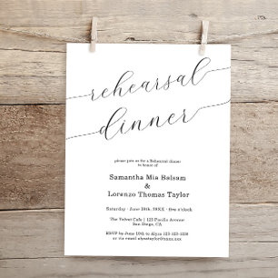 Budget Swirly Rehearsal Dinner Invitation