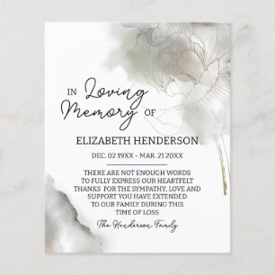 Budget Sympathy Memory /Thank you.