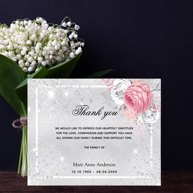 Budget Sympathy silver pink thank you (Creator Uploaded)