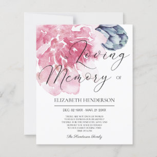 BUDGET Sympathy Thank You Card. Paper Sheet