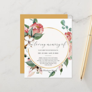 BUDGET Sympathy Thank You Card. Paper Sheet