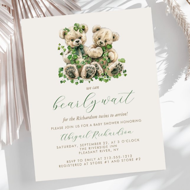 Budget Teddy Bears Green Ivy Twins Baby Shower (Creator Uploaded)