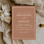 Budget Terra Cotta Boho Wedding Modern Simple Flyer<br><div class="desc">Budget Terra Cotta Boho Bohemian Wedding Spring or Summer Wedding Invitations - includes beautiful and elegant script typography with a modern simple and classic colour for the special Wedding day celebration.</div>