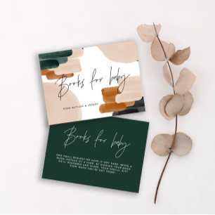 budget terracotta baby shower books for baby note  enclosure card