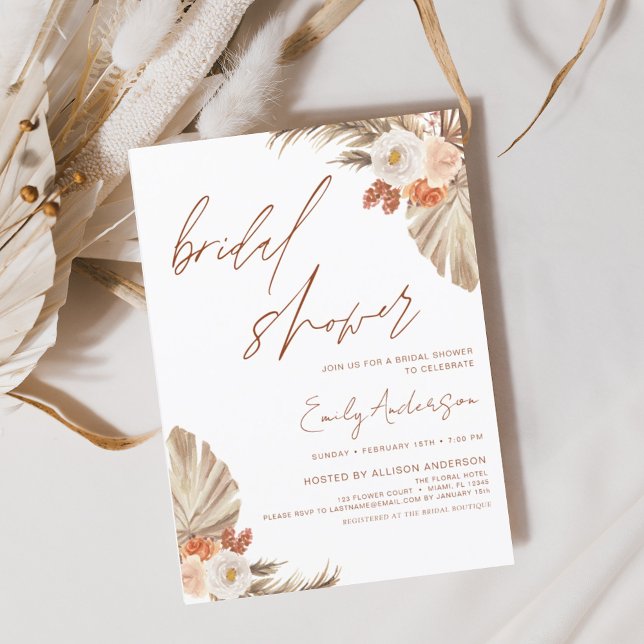 Budget Terracotta Boho Pampas Grass Bridal Shower (Creator Uploaded)