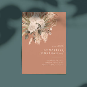 Budget terracotta botanical modern elegant foliage poster