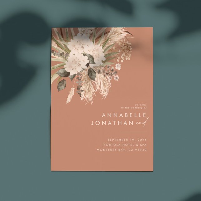 Budget terracotta botanical modern elegant foliage poster (Creator Uploaded)