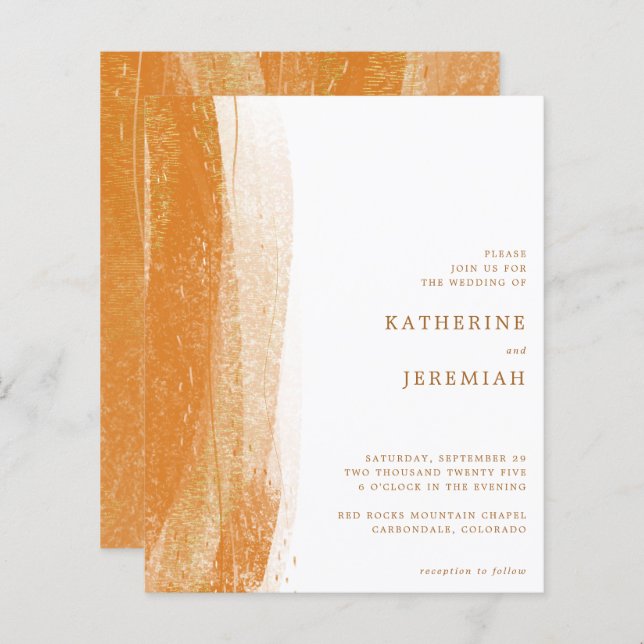 BUDGET Terracotta Burnt Orange Boho Wedding (Front/Back)