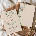 Budget Terracotta Eucalyptus Wedding Invitations<br><div class="desc">Budget Terracotta Eucalyptus Greenery Succulent Botanical Watercolor Spring Wedding Invitations on White background - includes beautiful and elegant script typography with modern botanical leaves and greenery for the special Wedding day celebration.</div>