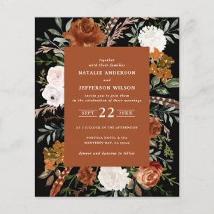Budget terracotta floral rustic elegant flyer