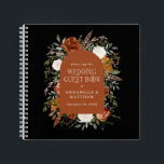 Budget Terracotta floral wedding guest book rustic<br><div class="desc">Terracotta,  natural,  sage green and black floral botanical stag modern rustic elegant arch budget wedding budget guest book favour decor design. Part of a modern collection.</div>