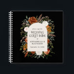 Budget Terracotta floral wedding guest book rustic<br><div class="desc">Terracotta,  natural,  sage green and black floral botanical stag modern rustic elegant arch wedding budget guest book favour decor design. Part of a modern collection.</div>