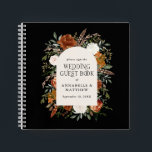 Budget Terracotta floral wedding guest book rustic<br><div class="desc">Terracotta,  natural,  sage green and black floral botanical stag modern rustic elegant arch wedding budget guest book favour decor design. Part of a modern collection.</div>