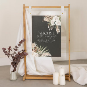 Budget terracotta modern pampas eucalyptus wedding poster