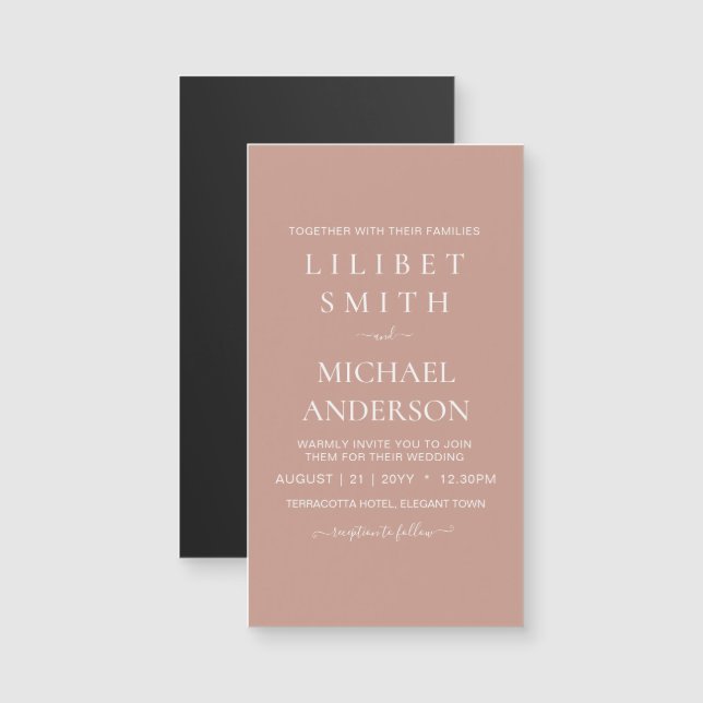 BUDGET Terracotta Monochrome Wedding  (Front/Back)