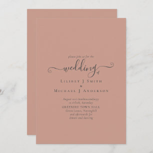 BUDGET Terracotta Monochrome Wedding