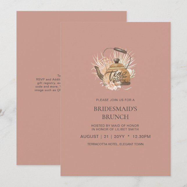 BUDGET Terracotta Monochrome Wedding  (Front/Back)