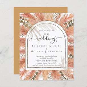 BUDGET  Terracotta Pampas Grass Tropical Wedding