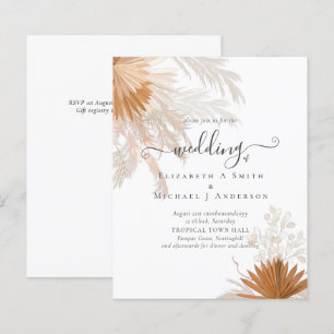 BUDGET Terracotta Pampas Grass Tropical Wedding