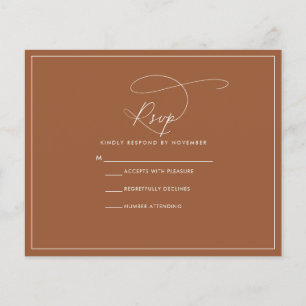 Budget Terracotta RSVP Flyer