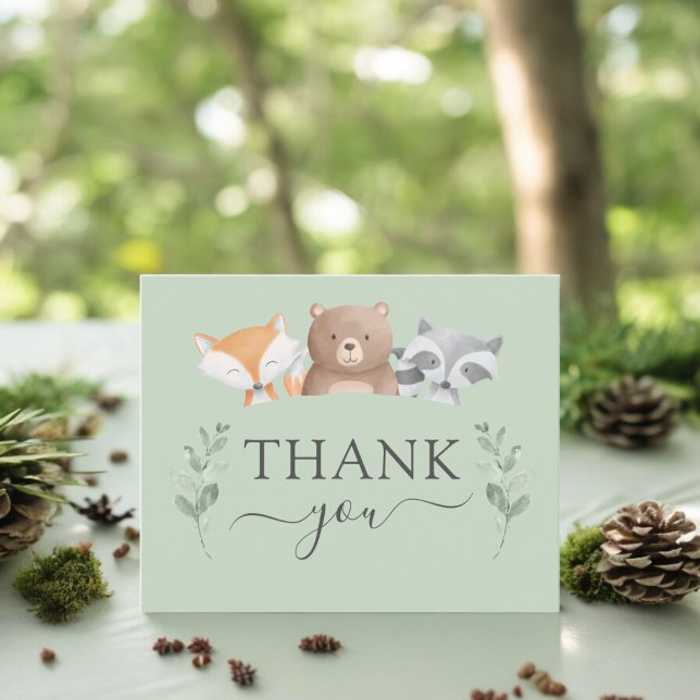 Budget Thank You Baby Shower Woodland Greenery (Creator Uploaded)