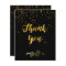 Budget Thank you card birthday black gold