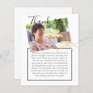 BUDGET Thank You Funeral Memorial Obituary PHOTO