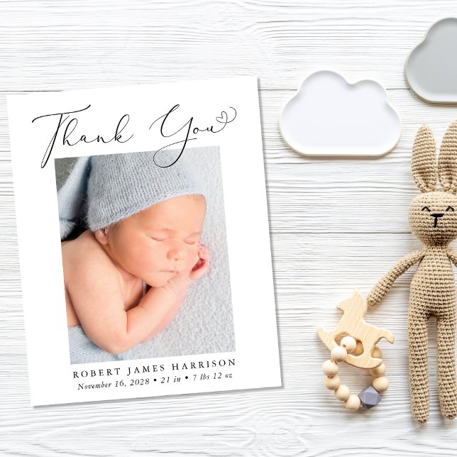Budget Thank You Photo Birth Announcement (A beautiful and unique way to thank family and friends and introduce them to your precious  baby)