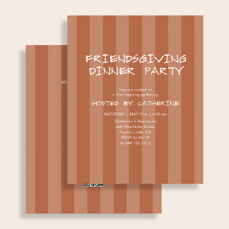 Budget Thanksgiving Friendsgiving Dinner Party Flyer