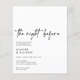 BUDGET The Night Before Invitation 