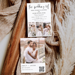 Budget The Wedding of Minimalist QR code Flyer