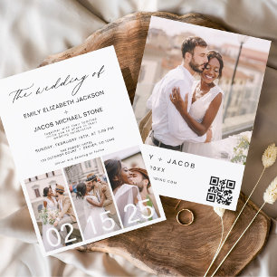 Budget The Wedding of Minimalist QR code Simple