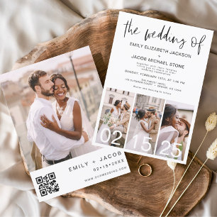 Budget The Wedding of Minimalist QR code Simple