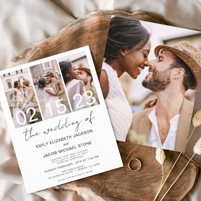 Budget The Wedding Photo Simple Minimalist White Flyer (Creator Uploaded)