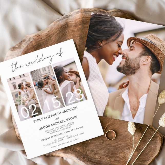 Budget The Wedding Photo Simple Minimalist White Flyer (Creator Uploaded)
