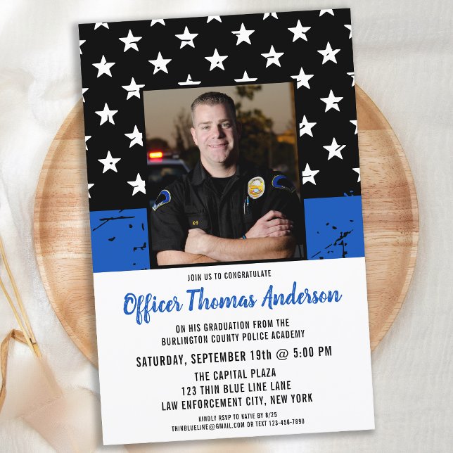 Budget Thin Blue Line Photo Police Graduation (Creator Uploaded)