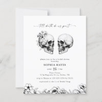 BUDGET Til Death Gothic Skull Black Bridal Shower