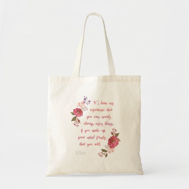 Budget Tote Bag with Anne Quote (Front)